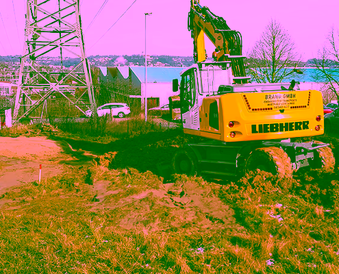 Erdarbeiten mit dem Bagger